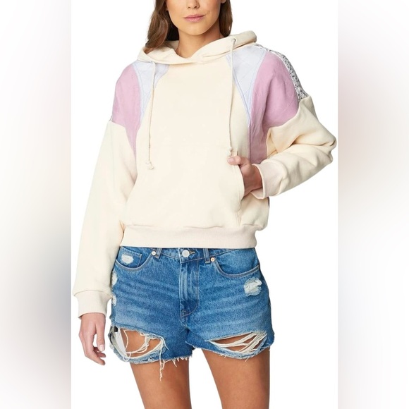 BlankNYC Good Looking Patchwork Hoodie - Picture 1 of 7